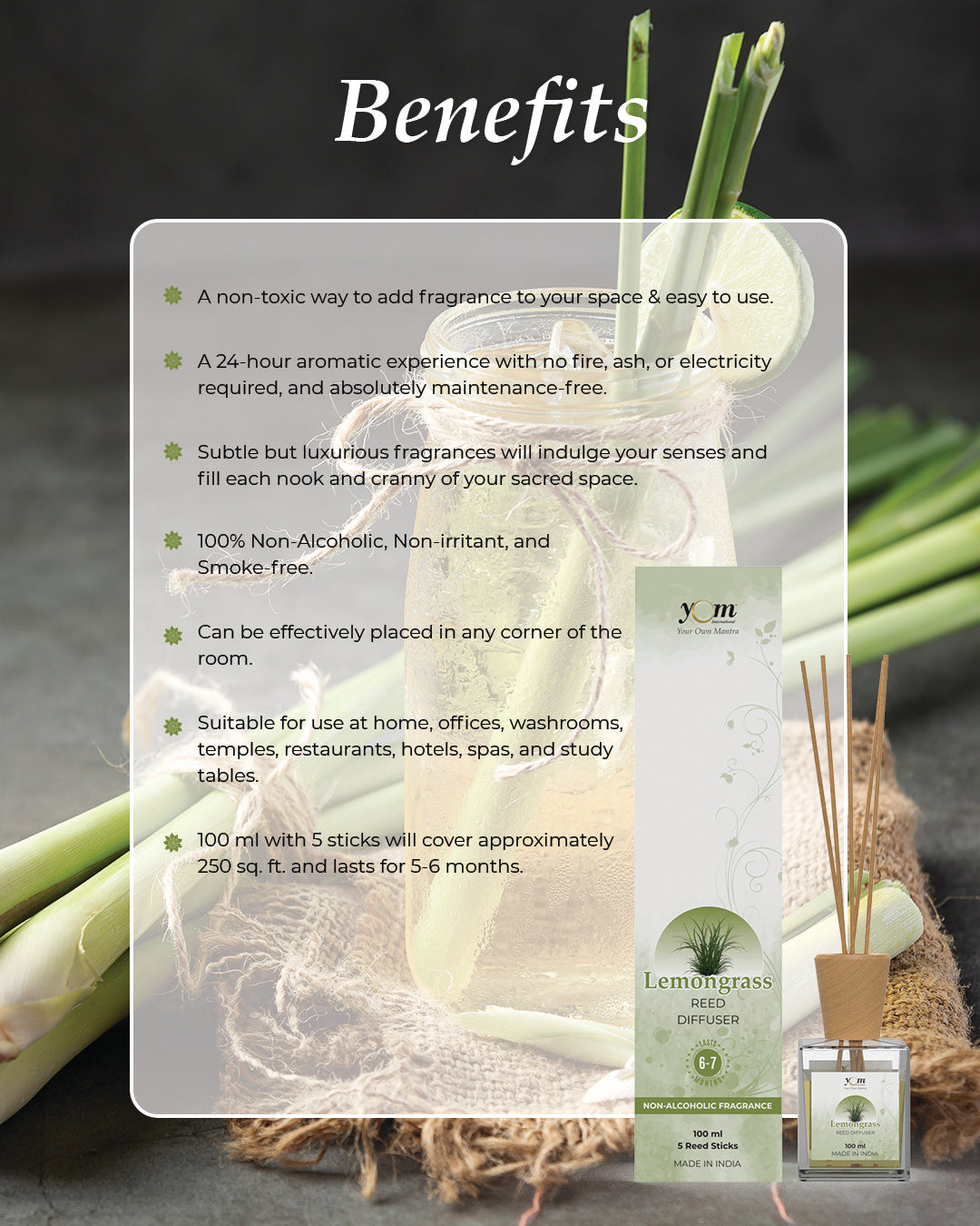 Yom Lemongrass Reed Diffuser