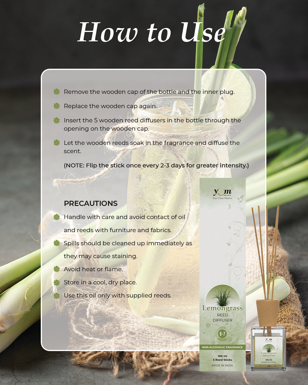 Yom Lemongrass Reed Diffuser