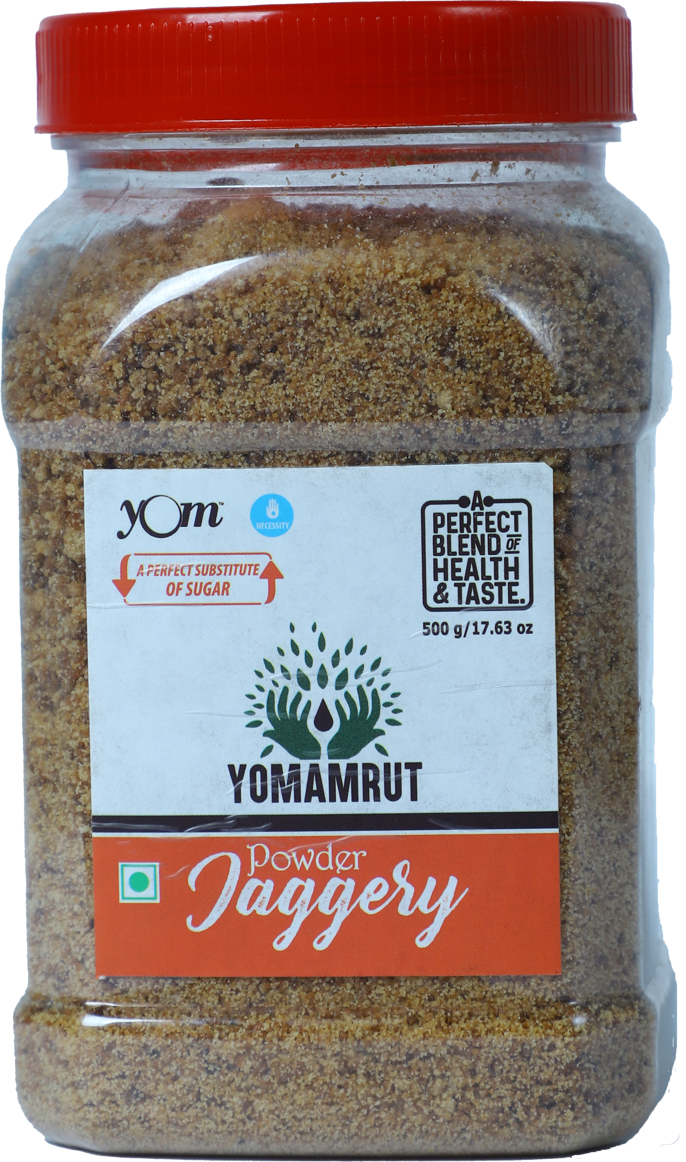 YOM YOMAMRUT Natural Jaggery Powder (Organic GUD) - 500 Gms
