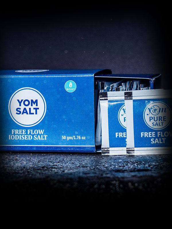 YOM Free Flow Iodised Salt (Travelling Pouch Box) - 50 Nos * 1 Gm